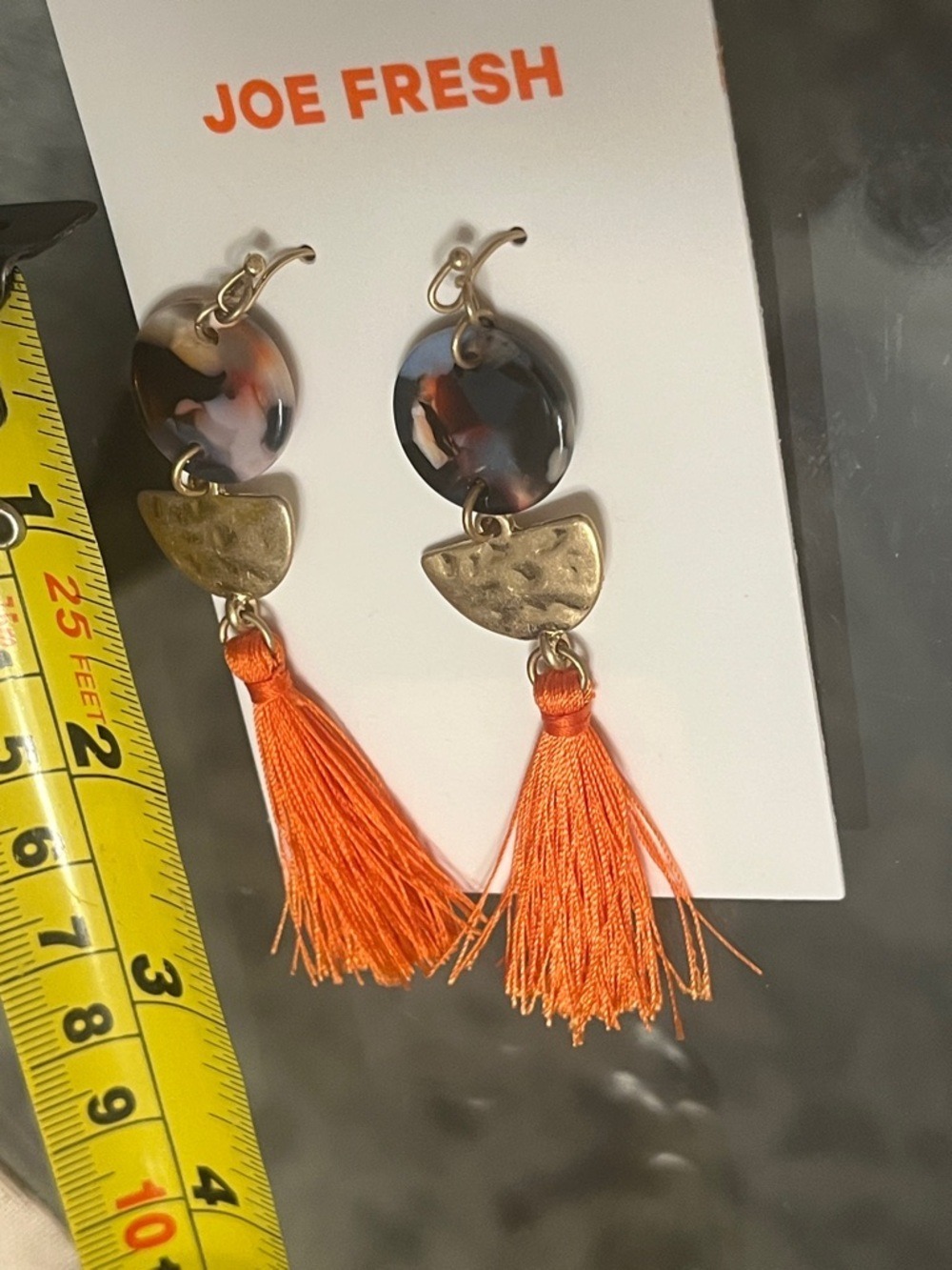 😍SHOW SPECIAL NWT E67 JOE FRESH 3 Tier Bohemian Tassle Fashion Earrings MSRP $12 - Picture 5 of 7